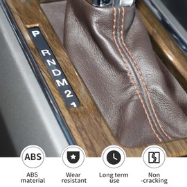 Linskip Gear Shift Panel Cover Trim Compatible with 2015 2016 2017 2018 2019 2020 Ford F150 Accessories, Cup Holder Decor Cover for F-150 Interior Accessories(Wood Garin, B)