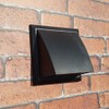 Kair Black Cowled Outlet Grille 155mm External Dimension Wall Vent