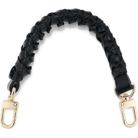 Genuine Leather Braided Handle Compatible with Neonoe Strap for Metis Noe BB NM Beaubourg Hobo (Black)