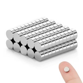 100 pieces neodymium magnets set, extra strong, round, 6 x 2.6 mm, small magnets, for whiteboard crafts, home, kitchen, office and school