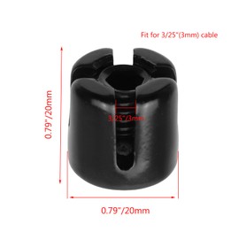 Pastlla 20 Pcs Black Cross Cable Clamps, 316 Stainless Steel Cable Clips, No Drilling Required Wire Rope Wall Trellis Kit Fittings, for Steel Wire Nets, Vines and Climbing Plants(Fit 3/25" Cable)