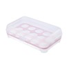 Fridge Egg Tray, 15 Grids Multifunctional Clear Egg Storage Container