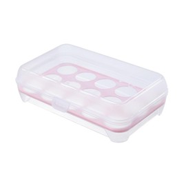 Fridge Egg Tray, 15 Grids Multifunctional Clear Egg Storage Container for Refrigerator Kitchen