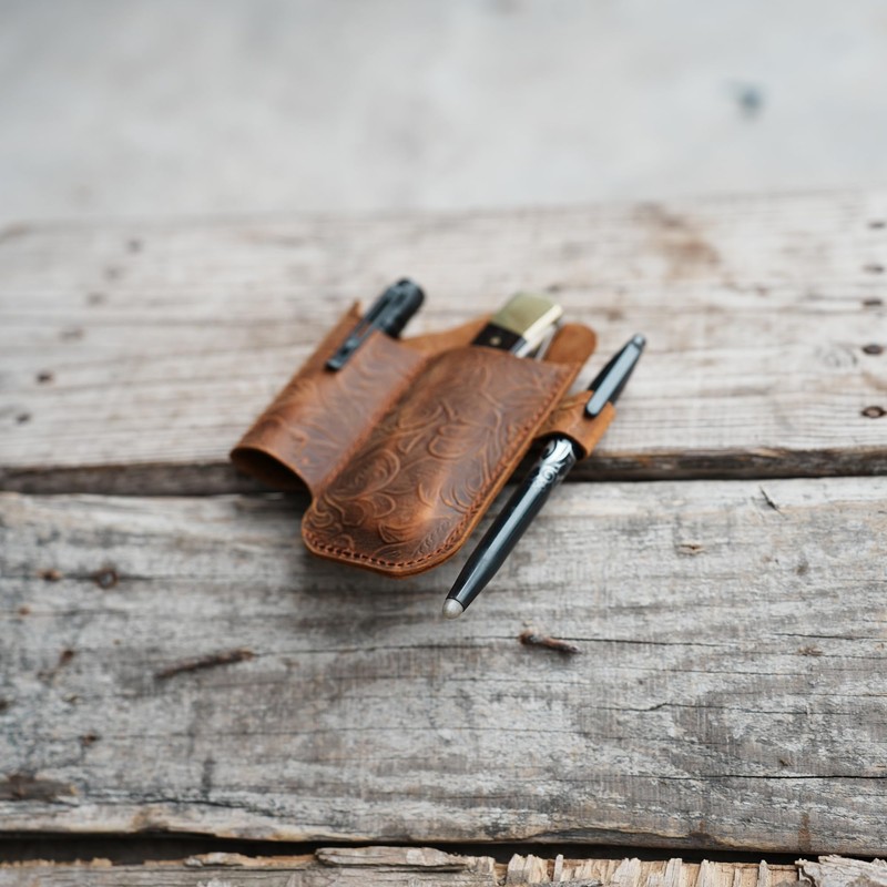 JJNUSA Multitool Leather Folding Pocket Leather Knife Sheath for 4"