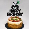 LVEUD Decoración para tarta de cumpleaños de panda, decoración para
