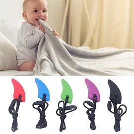 Collar de Masticación Sensorial, 5 Piezas Mordedor de Silicona para Bebés, Libre de BPA, Alivia el Dolor de , Juguete Sensorial para Recién Nacidos de 0 a 12 Meses