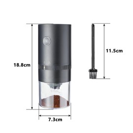 Coffee Grinder Electric Conical Burr Coffee Grinder Stainless Steel Portable Coffee Grinder Compact Cafe Grind with Precise Adjustable Settings (Black)