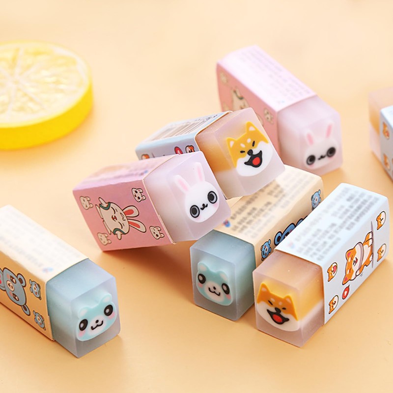 Fruit Eraser, Pencil Eraser, Animal Eraser, Cute, Stationery Set, Elementary