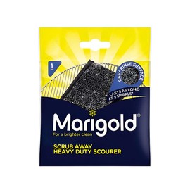 Marigold Scrub Heavy Duty Stainless Steel Scourer | Sponge-Filled Non-Scratch Scrubbing Pad | Rust-Free, Long-Lasting & Easy Rinse | for Pots, Pans, Grills, BBQs & Cookware