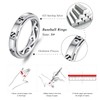 JFASHOP Spinner Ringe für Angst 925 Sterling Silber Baseball Spinner