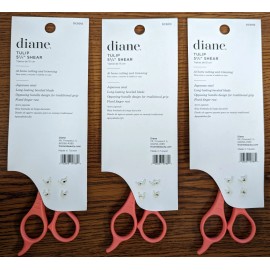 Diane LOT OF 3 - DIANE TULIP 5-3/4" SHEARS FOR AT HOME CUTTING & TRIMMING ITEM# DCS012