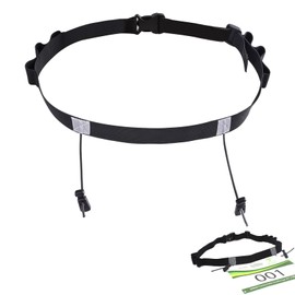 Triathlon Startnummernband,Startnummernband Triathlon,Startnummernband,Startnummernhalter,Einstellbar Laufgürtel,Ring Running Belt,Marathon Laufgürtel,Für Radfahren,Triathlon,Marathon,Laufen,Schwarz