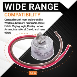 BlueStars Upgraded 4387503 Refrigerator Bimetal Defrost Thermostat Replacement - Compatible with Whirlpool & Kenmore Refrigerators - Replaces WP4387503 343917 61002113 PS11742474 AP6009317