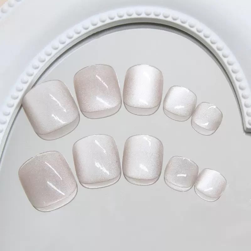 MISS MUMU ネイルチップ 足 24枚入 ネイルチップ ショート 春夏 シンプル かわいい