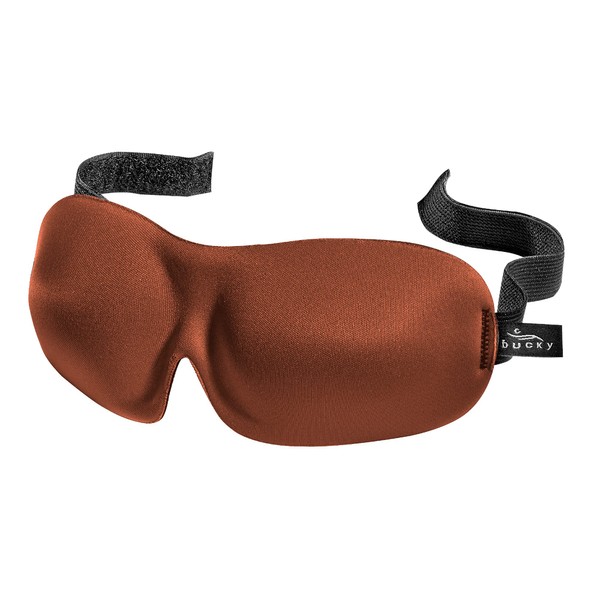 Bucky 40 Blinks No Pressure Solid Eye Mask for Sleep & Travel, Brown, One Size