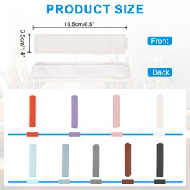 QUARKZMAN 4 Stück Verstellbare Stiftschlaufe Halter für Notizbuch, PU-Leder Stifthalter Stiftärmel Elastisches Bandband Entworfen für Klemmbretter, Notizbücher, Journale, Kalender (Weiß)