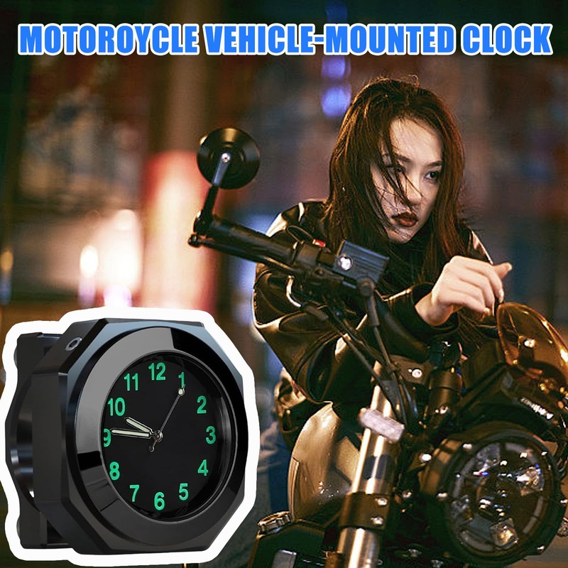 Motorcycle Handlebar Watch, 22-25 mm Clock for Motorcycle Handlebars, Bicycle