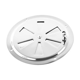 MARINE CITY Stainless Steel Cabin Ventilation Plate 6" Round Louver Vent Cover Butterfly Air Vent Gill Plate with Side Knob for Marine Yacht