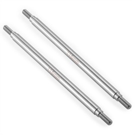 RCHUBAM 2Pcs Stainless Steel RC Links 1 Pair RC Steering Linkage Set M4 x 50mm/55mm/60mm/70mm/75mm~155mm Compatible with 1/10 Scale Axial Wraith SCX10 TRX-4 RC Crawler Car (115mm)