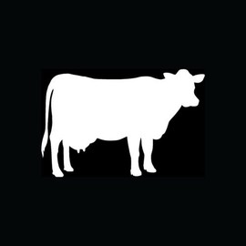 COW Silhouette Sticker Farm Milk Beef Local Vinyl Decal Cute Moo Bull Animal :-) - Die cut vinyl decal for windows, cars, trucks, tool boxes, laptops, MacBook - virtually any hard, smooth surface