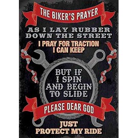 Small (150 x 200mm) Metal Sign - The Biker's Prayer