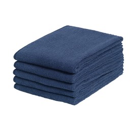 Imabari Towel, Made in Japan, Face Towels (15 Colors) 100% Cotton, 2 lbs (240 Momme), 13.4 x 33.9 inches (34 x 86 cm), Set of 5, Navy (Imabari Face Towel, Plain, Imabari, Towel Set, Domestically Produced, Aesthetic Towel, Business Towel, Hotel Specificat