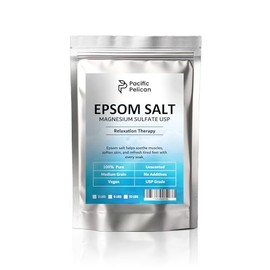 Pacific Pelican Epsom Salt for Bath & Foot Soaks | Stress Relief | Muscle Recovery | Skin Revitalization (3lb)
