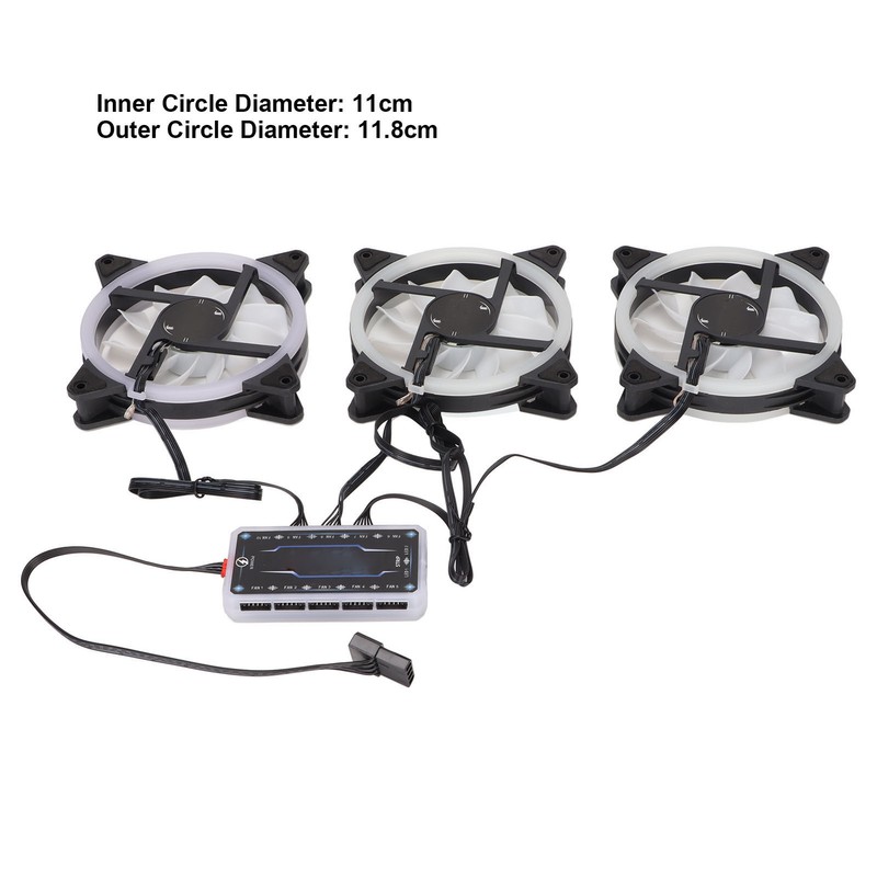 CPU Fan 11 Blades RGB Colorful Enhanced Frame Design Shockproof