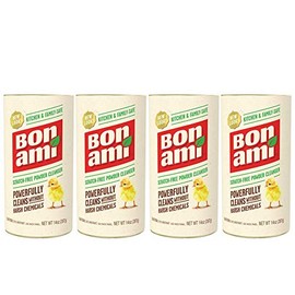 BON AMI Powder Cleanser for Kitchens & Bathrooms - All Types of Surfaces, Cleans Grime & Dirt, Polishes Surfaces, Absorbs Odors (4 Pack)