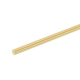 sourcing map 1 Pcs 9/32"(7mm) Dia Brass Solid Round Rod, 12"(305mm) Length H62 Brass Lathe Bar Stock Round Brass Rod for DIY Crafts Industry Construction