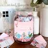 KindNotes Glass Keepsake Gift Jar with Positive Thoughts - Pink Floral You are Amazing Design