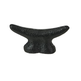 Set of 6 Matte Black Cast Iron Boat Cleat Drawer Pulls: 2.5 Inches Long, Decorative Nautical Cabinet Knobs for A Stylish Coastal Accent to Your Home Decor