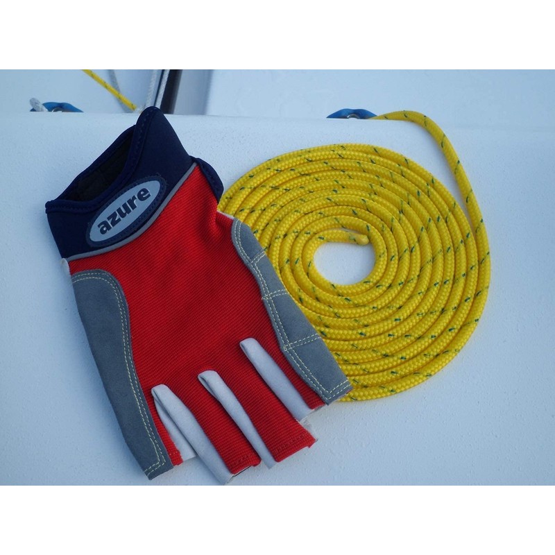 Azure sailing Gloves STOPWATCH FRIENDLY STRONG STITCHING-C/F=XS-XXL RED (XL)