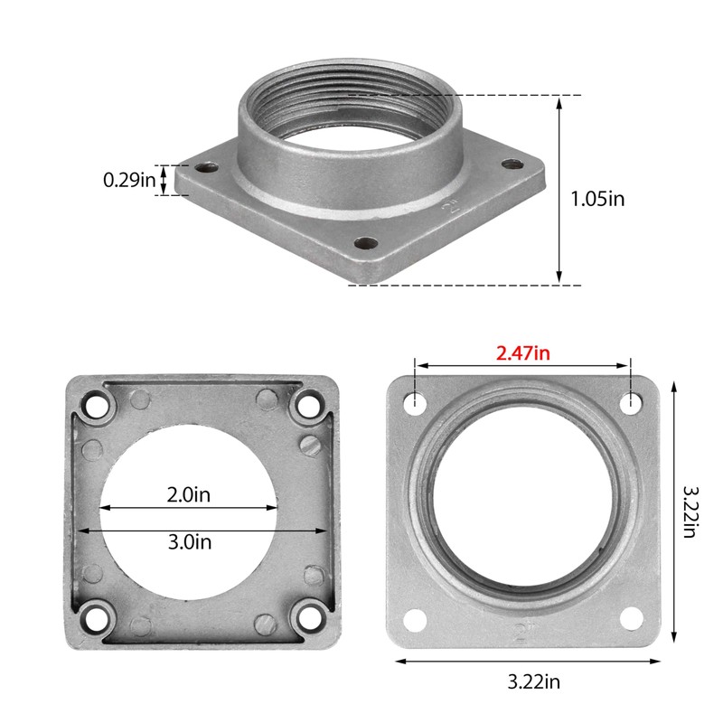 2-Inch Aluminum Meter Socket for Meter Socket Hub Conduit Hub