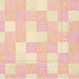IHR Ideal Home Range Party Napkins Disposable 3-Ply Paper Lunch Napkin Pack, 6.5" x 6.5", Square Sampler (Pink), 20-Count