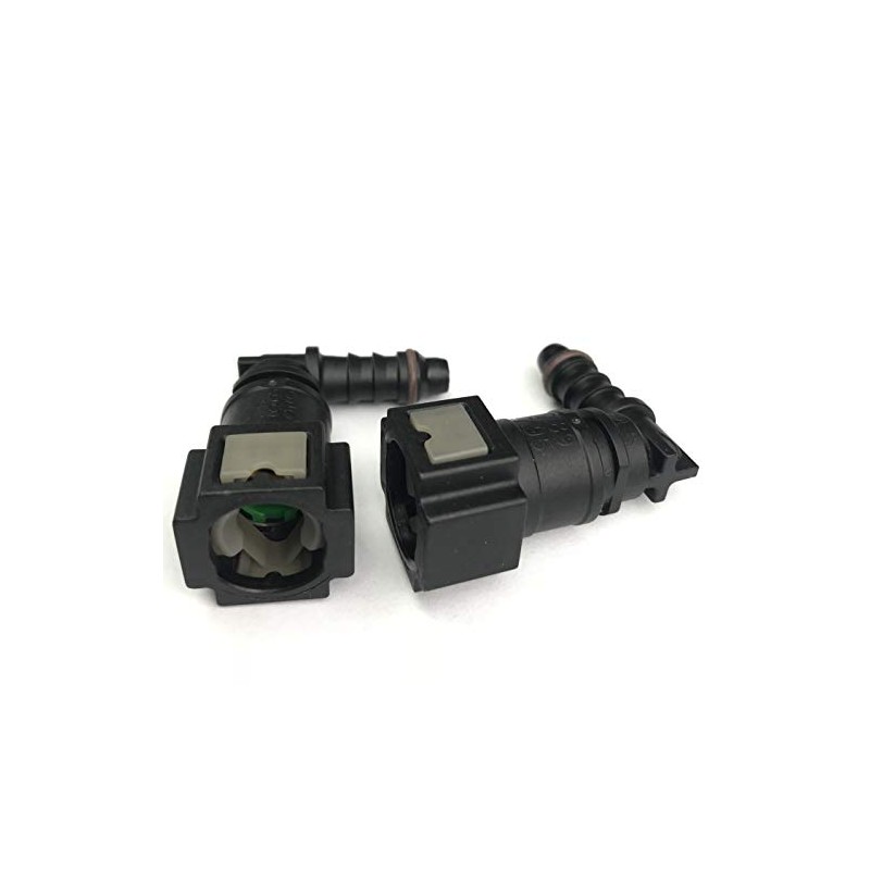 3/8 to 1/4 ID 90 Degree Fuel Line Connector Bundy