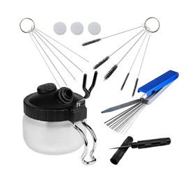 Tiardey Cleaning Jar Filter Glass Jar Glass Cleaning Jar With Stand Cleaning Kit Cleaning Jar With Stand, Needle And Brush Accessories, Professional Cleaning Kit Tools
