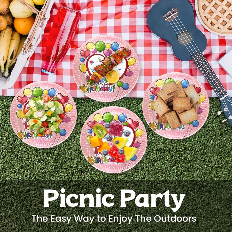 AEX Ultra Heavy-Duty Disposable Dessert Paper Plates Dinner Round Size