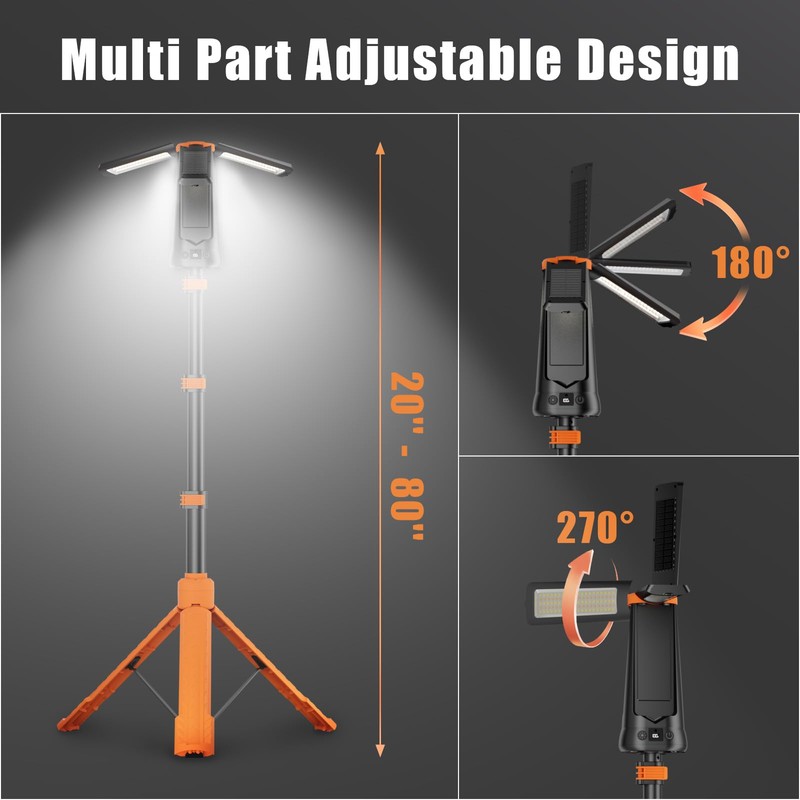 SKYFIRE Rechargeable Camping Light, 5500 Lumens LED Work Light with
