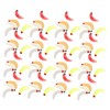 BIUDECO 100pcs Bionic Maggot Bait Soft Paddle Tail Realistic Swim