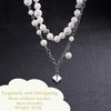 LIANCHEN 8 mm White Pearl Necklace Pearl Necklace for Men