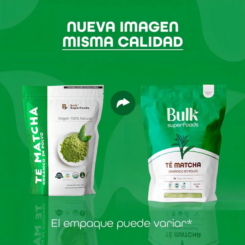 Té Matcha En Polvo Premium Aa 1kg Marca Bulk Superfoods