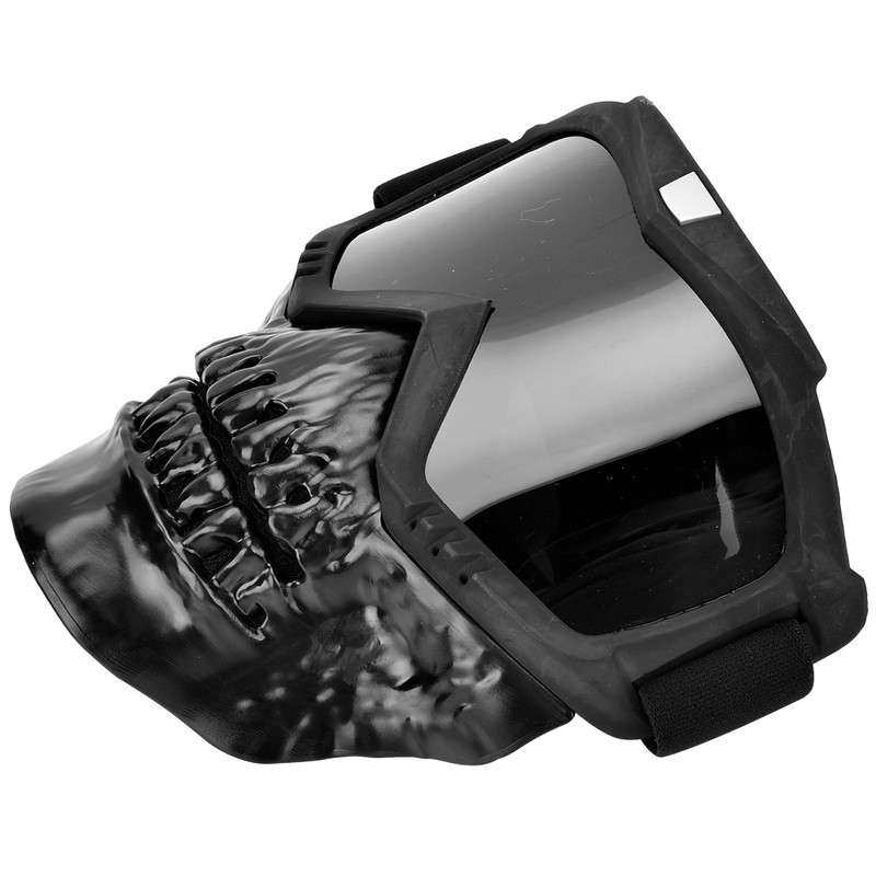 Outdoor Skull Motorcycle Helmet Goggles Face Mask Motorbike Racing Glasses