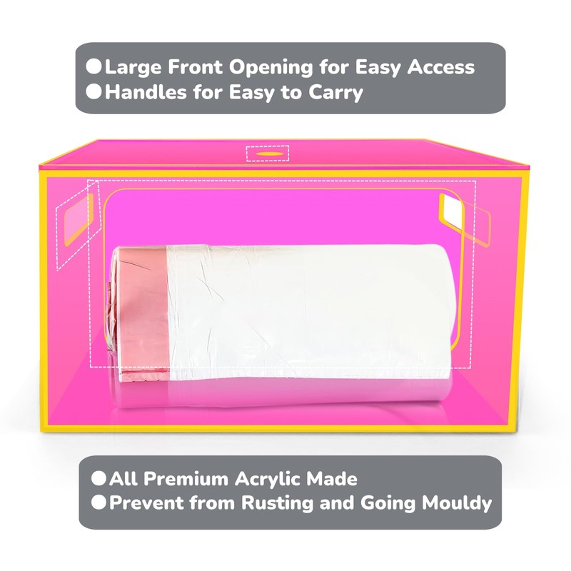 HappyDino Stackable Trash Bag Holder Dispenser Under Sink Extra Large