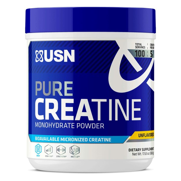 USN Pure Creatine Monohydrate Powder, 500 Grams