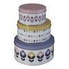 Premier Housewares Joni Storage Tins, Round, Set of 3,H9 x