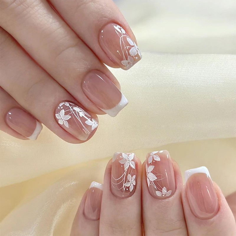 6 Pack (144 pcs) Nail Tips Popular Medium Design, NIUANIUA