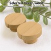 MOROBOR Half Moon Drawer Handles, 6PCS Wooden Semi Circle Pulls