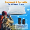 Small Cooling Shredded Memory Foam Pillow for Travel & Camping,