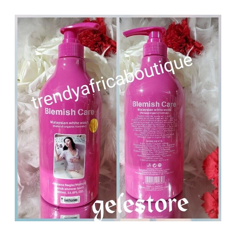 Blemish Care Malaysian White Shower Scrub. Natural Organic Formula 1000mlx1👌👌